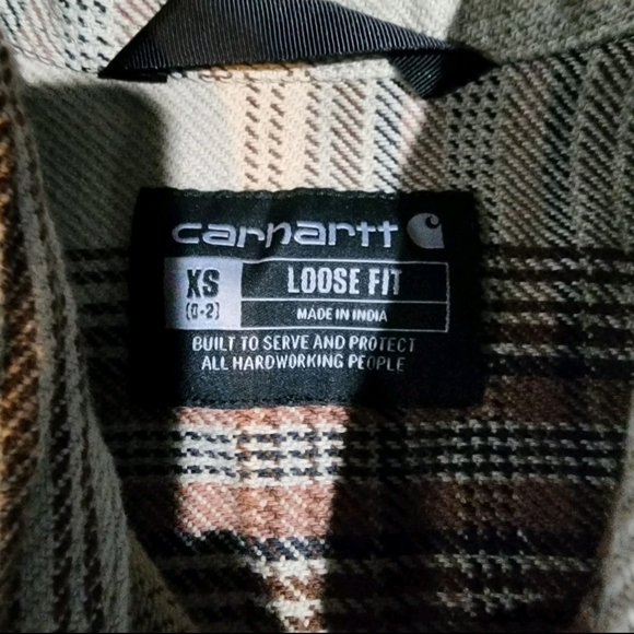 Carhartt Loose Fit Heavyweight Twill‎ Shirt Jacket/Shacket Brown Size XS - Picture 5 of 11